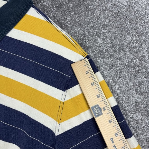 Vintage Lands End Rugby Shirt Men's XL Heavy Cotton Long Sleeve Striped Preppy - Picture 8 of 9